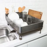 스토피아 프리미엄 프레임 A형 식기건조대 주방 접시 건조대, 배수 대형 접시 건조대, 싱크대용 주방용품 홀더가 있는 접시 건조대 - 이미지 6