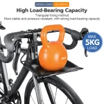 NEWBOLER 자전거 앞바구니 캐리어 패니어 가방 짐 선반 브래킷 트렁크 MTB 자전거 사이클링 랙 5kg 적재 용량 - 이미지 2