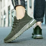 Oiaano 맨발 남성 스포츠 신발 메쉬 가볍고 통기성 좋은 레이스업 스니커즈 캐주얼 소프트 솔 레저 제로 드롭 아웃도어 작업 조깅용 - 이미지 6