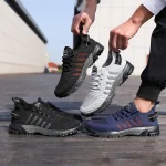 남성 캐주얼 스니커즈 메쉬 경량 통기성 소프트 솔리드 운동화 슬립 온 남성 플랫 로퍼 신발 트레이너 Zapatos Hombre - 이미지 3