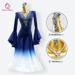 여성용 무도회 댄스웨어, 현대 무용 원피스 왈츠 대회, 코스튬 웨딩 파티 세트 발사, 무도회 무대 의류, 2026 소녀 신제품 신상원피스 모던댄스드레스 여자왈츠복 라인댄스 의상 신제품 왈츠드레스 고품질 댄스모던드래스 여성댄스복 왈츠댄스드레스 경기용모던댄스 왈츠 볼룸 드레스 댄스드레스 플라멩코 볼룸대회 댄스 월츠드레스 모던댄스복 여성드레스대회복 댄스복드레스 신상 고품질 볼룸댄스원피스 - 이미지 2