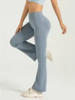 여성용 하이 웨이스트 부츠컷 요가 팬츠 - 운동 및 캐주얼 웨어용 플레어 레깅스 - 편안하고 스타일리시한 액티브웨어