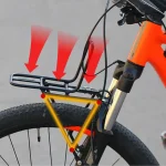 MTB 로드 바이크 프론트 패니어 랙, 자전거 화물 랙 로드 베어링, 15kg 자전거 캐리어 가방, 수하물 선반 브래킷, 사이클링 액세서리 - 이미지 3