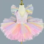 공주 의상 어린이 옷 베스티도스 소녀 드레스 튜튜 댄스 의상 발레 무대 여름 파티 드레스 소녀 발레 레오타드