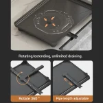 스테인리스 스틸 접시 건조대 조절 가능한 주방 접시 정리대 배수판 포함 싱크대 위 접시 건조대 보관 정리대 - 이미지 4