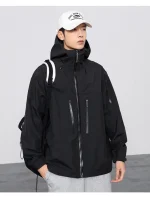 ARC SV 자수 새 로고 삼중 레이어 남녀 공용 캠핑 코트 야외 방수 방풍 하이킹 스키 재킷 유니섹스 - 이미지 2