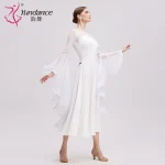 M-24055 간단한 볼룸 댄스 왈츠 드레스 여성 여름 새로운 성능 훈련 볼룸 연습 댄스 드레스 판매 - 이미지 3