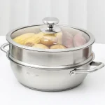 파쿠젠 IH 인덕션 스텐 전골 찜기 찜냄비 찜솥 30cm