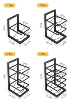 조정 가능한 냄비 랙 주최자, 주방 스테인레스 스틸 냄비 보관 랙, 주방용 다층 가정용 냄비 및 팬 Organzier - 이미지 6