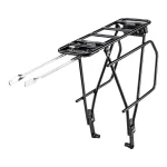 자전거 패니어 랙 견고한 알루미늄 합금 블랙 후면 화물 캐리어 산악 자전거 통근 및 여행용 다용도 홀더 - 이미지 4