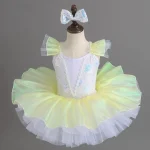 무대 의상 파티 요정 공주 어린이 의류 키즈 옷 우아한 캐주얼 튜튜 발레 드레스 소녀 드레스 댄스 의상 - 이미지 5