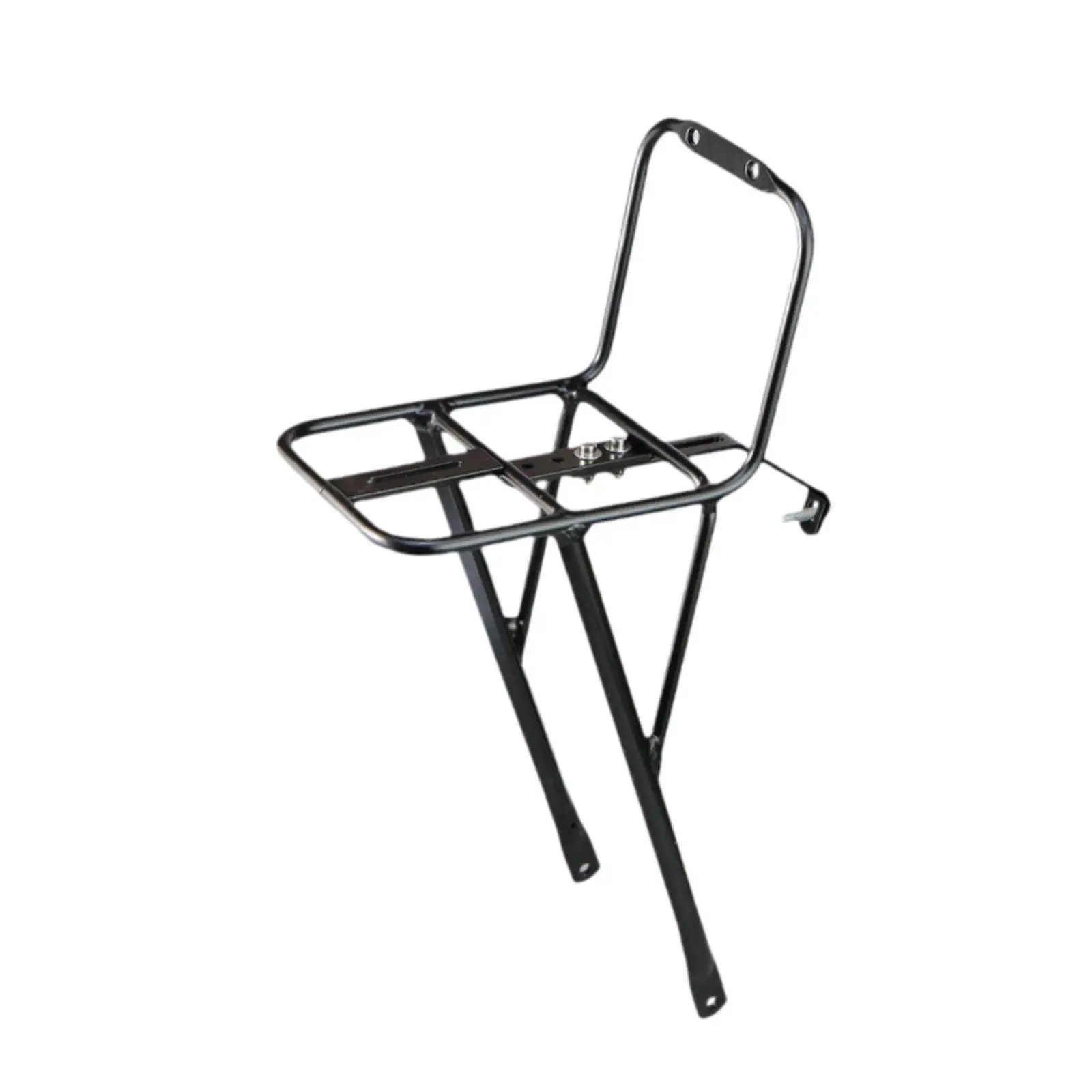 Silver Aluminum Alloy Bike Front Carrier Rack Foldable Luggage Holder for Bicycle Commuting and Cargo