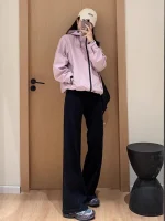 레트로 하이웨이스트 와이드 레그 진 여성용 가을 겨울 플러스 사이즈 몸매 보정 다용도 플레어 데님 팬츠 - 이미지 3