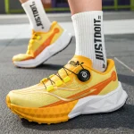 2025년 신상 소프트 솔 야외 캐주얼 스포츠 신발 회전 버클 카본 플레이트 및 팝콘 아웃솔 남성용 러닝화 35-44 - 이미지 4