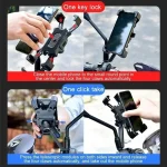 Phone Holder 360 ° 회전 자전거 전화 홀더 오토바이 핸들 바 휴대 전화 마운트 스쿠터 자전거 오토바 - 이미지 4