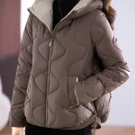 겨울 자켓 여성 겉옷 한국 의류 여성 코트 후드 코튼 파카 하라주쿠 여성용 퀼트 코트 streetwear