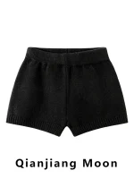 하이웨이스트 니트 반바지 여성용 루즈 와이드 레그 팬츠 가을 2025 신상 슬림핏 다용도 캐주얼 바지 여성용 - 이미지 2