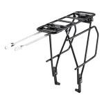 자전거 패니어 랙 견고한 알루미늄 합금 블랙 후면 화물 캐리어 산악 자전거 통근 및 여행용 다용도 홀더 - 이미지 3