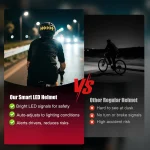 LED 디스플레이가있는 사이클링 헬멧, 남성 여성 Mtb Mountain Road Bicycle 용 일체형 조절 식 스포츠 자전거 LED 헬멧 - 이미지 2