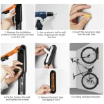 1PC 자전거 벽걸이 랙 MTB 로드 바이크 보관 고정 걸이 후크 자전거 지지대 스탠드 브래킷 홀더 사이클링 주차 버클 - 이미지 6