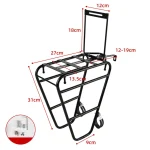 자전거 앞 캐리어 랙, 트렁크 홀더 프론트 포크 마운팅, 자전거 앞 랙, 가방 수하물 선반, 장거리 사이클링용 - 이미지 6