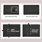 다기능 접시 건조대 - 배수판, 공간 절약형 디자인, 기구 및 컵 홀더가 포함된 녹 방지 2단 접시 랙 - 이미지 6