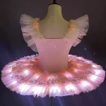 쇼 댄스 의상 어린이 발레 드레스 투투 아동복 베스티도스 베이비 발레 레오타드 여름 소녀 파티 드레스 발레리네 - 이미지 6