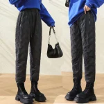 동물 게임 야외 여성용 플러시 두꺼운 플리스 방수 스웨트팬츠 방풍 캐주얼 작업 바지 따뜻한 양털 보온 외투 - 이미지 4