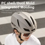 서쪽 자전거 초경량 자전거 헬멧 일체형 야외 스포츠 사이클링 헬멧 남자 여자 미등이있는 조정 가능한 안전 모자 - 이미지 2