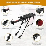산악 자전거 뒷좌석 랙, 자전거 랙, 자전거 수하물 랙, 자전거 액세서리, 알루미늄 합금 퀵 릴리스 장치는 캠핑이나 여행 시 무거운 물건을 운반하는 데 사용되며 다양한 자전거에 적용할 수 있으며 내구성이 매우 높고 수명이 길다. - 이미지 5