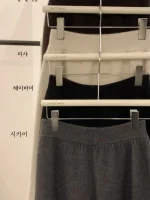 가을 겨울 울 니트 와이드 레그 팬츠 여성용 부드러운 드레이핑 캐시미어 팬츠 모카신 컬러 팬츠 스윗 스타일 내추럴 웨이스트 - 이미지 2