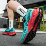 2025년 신상 소프트 솔 야외 캐주얼 스포츠 신발 회전 버클 카본 플레이트 및 팝콘 아웃솔 남성용 러닝화 35-44 - 이미지 5