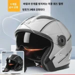 사계절 오토바이 헬멧 듀얼 렌즈 오토바이 헬멧 전기차 헬멧 사계절 안전모