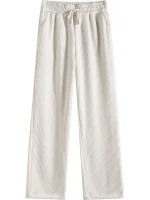 양털 벨벳 안감 두꺼운 와이드 레그 팬츠 여성용 루즈핏 코듀로이 캐주얼 바지 가을 겨울 플러스 사이즈 슬림핏 - 이미지 4