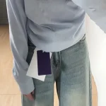 플러스 사이즈 여성용 가을 겨울 두꺼운 플리스 와이드 레그 진 하이 웨이스트 스트레이트 컷 캐주얼 코튼 데님 슬리밍 바지