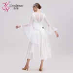 M-24055 간단한 볼룸 댄스 왈츠 드레스 여성 여름 새로운 성능 훈련 볼룸 연습 댄스 드레스 판매 - 이미지 2