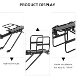 1개 강력한 하중 지탱 자전거 후면 랙 견고한 알루미늄 합금 화물 짐 랙 디스크 브레이크 포함 대부분의 자전거용 - 이미지 2