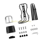 242F 자전거 화물 캐리어 랙 자전거 전면 랙 합금 수하물 여행 캐리어 랙 - 이미지 4