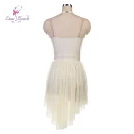 2026 새로운 아이보리 스판덱스 메쉬 롱 드레스 서정적 발레 드레스 댄스 의상 DF25136B - 이미지 2