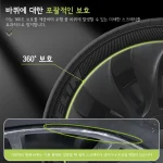 테슬라 Model Y 2020-2024 사이클론 20인치 휠 커버용 허브캡 디자인 4개 풀커버 허브캡 자동차 교체 액세서리 무광 블랙 - 이미지 4