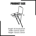 실버 알루미늄 합금 자전거 앞 캐리어 랙 접이식 짐받이 자전거 통근 및 화물용 - 이미지 6