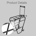 자전거 앞 캐리어 랙, 트렁크 홀더 프론트 포크 마운팅, 자전거 앞 랙, 가방 수하물 선반, 장거리 사이클링용 - 이미지 5