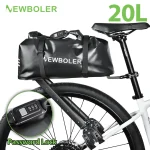 NEWBOLER 알루미늄 합금 자전거 짐받이 20L 비밀번호 잠금 자전거 여행용 MTB 및 그래블 바이크 자전거 랙 선반
