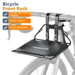 NEWBOLER 자전거 앞바구니 캐리어 패니어 가방 짐 선반 브래킷 트렁크 MTB 자전거 사이클링 랙 5kg 적재 용량 - 이미지 3
