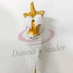 여성용 밸리 댄스 코스튬 라인석 대형 렌즈 서스펜더 탱고 삼바 공연 원피스, 하이 엔드 커스텀 레드 태슬 - 이미지 3