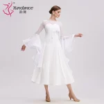 M-24055 간단한 볼룸 댄스 왈츠 드레스 여성 여름 새로운 성능 훈련 볼룸 연습 댄스 드레스 판매