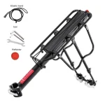 산악 자전거 리어 랙 사람 운반 용량 견고하고 내구성이 뛰어난 안정적인 조절 가능한 자전거 수하물 캐리어 자전거 액세서리 - 이미지 3