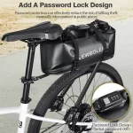 NEWBOLER 알루미늄 합금 자전거 짐받이 20L 비밀번호 잠금 자전거 여행용 MTB 및 그래블 바이크 자전거 랙 선반 - 이미지 3