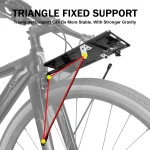 자전거 프론트 포크 확장 보드 자갈 탈출 도로 자전거 삼각형 고정 지원 수하물화물 캐리어 가방 랙 홀더 15KG - 이미지 3