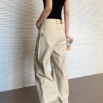 미국 레트로 멀티 포켓 작업 바지 남녀 여름 얇은 패션 스트레이트 레그 마이크로 플레어 슬림 워시드 캐주얼 바지